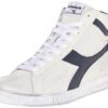 Diadora Game L High Waxed, Sneaker a Collo Alto Unisex – Adulto, Bianco (Bianco/Blu Mar Caspio), 42 1/2 EU
