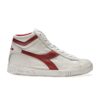 Diadora Game L High Waxed, Sneaker a Collo Alto Unisex – Adulto, Bianco (C5147 Bianco/Rosso Peperone), 42 1/2 EU