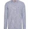 Tommy Hilfiger Camicia in Puro Cotone A Righe Bianco/Blu TG M