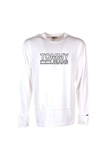Tommy Hilfiger Tjm Contoured Corp Sleeve Tee Camicia, Bianco (Classic White 100), Medium Uomo