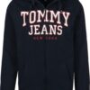 Tommy Jeans Essential Graphic Felpa con zip black iris