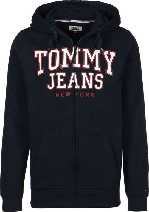 Tommy Jeans Essential Graphic Felpa con zip black iris