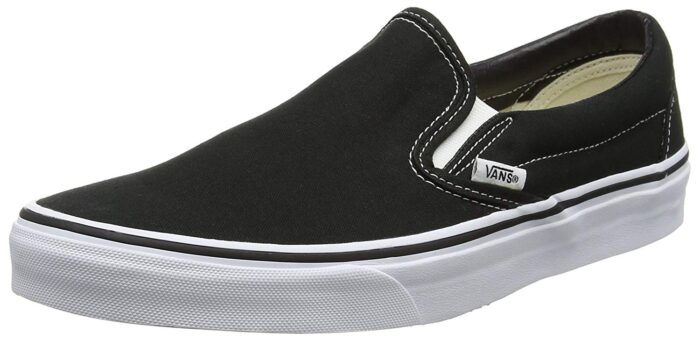 Vans Classic Slip-On Canvas, Sneaker a Collo Basso Unisex – Adulto, Nero (Black Shoe White Sole), 44 EU (9.5 UK)
