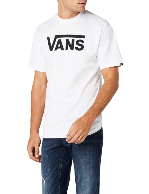 Vans Classic, T-Shirt Manica Corta  Uomo, Bianco (White/black), S