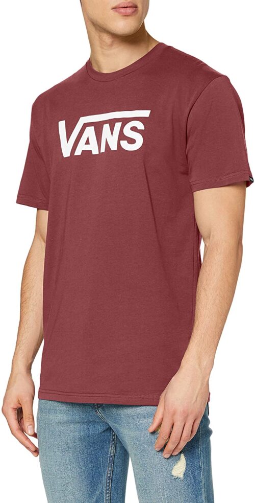 Vans Classic T-Shirt, Rosso (Port Royale/White K1o), Large Uomo