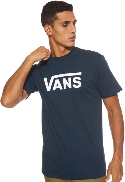 Vans Herren Classic T - Shirt, Blau (Navy/white), Large
