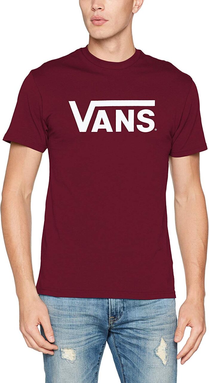 Vans Herren Classic T - Shirt, Rot (Burgundy/white), Large