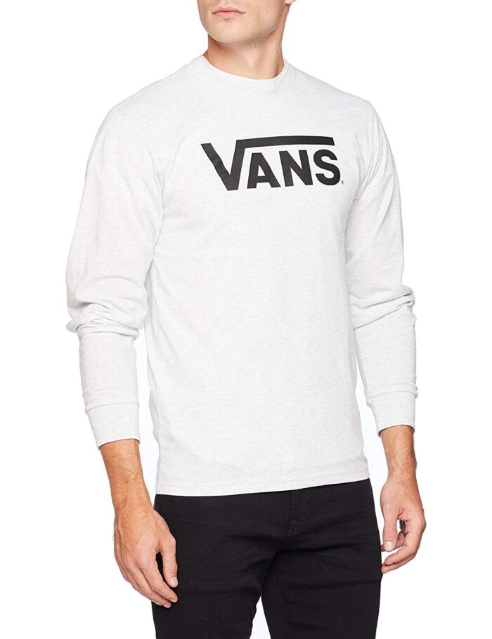 Vans_Apparel Classic LS, T-Shirt Uomo, Grigio (Ash Heather-Black Rp5), Medium