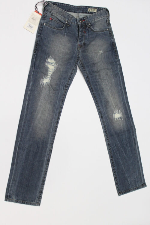Jeans pantalone uomo rifle 90002-BZ578 blu denim con strappi tg 32 (46) chiusura bottoni