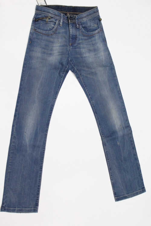 Jeans pantalone uomo Meltin POT MANUEL D1021UK441 blu denim elasticizzato, tg 28 (42) chiusura bottoni