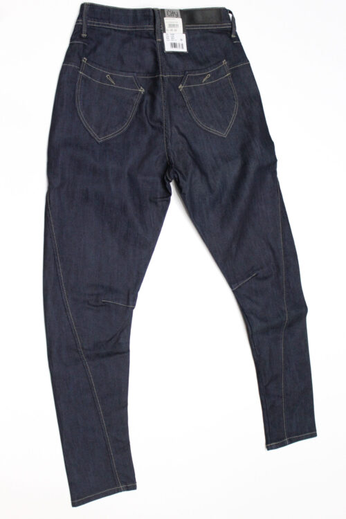 Jeans pantalone donna Meltin POT MIAMBI D1289RW007 blu denim scuro elasticizzato, tg 28 (42) chiusura zip