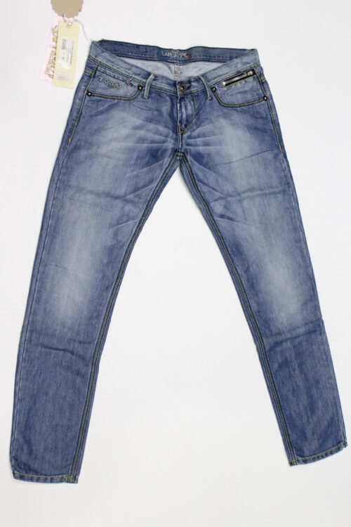 Jeans pantalone donna Construction Zero DIMEE SW610 1322 blu denim chiaro,elasticizzato, tg 30 (44) chiusura zip