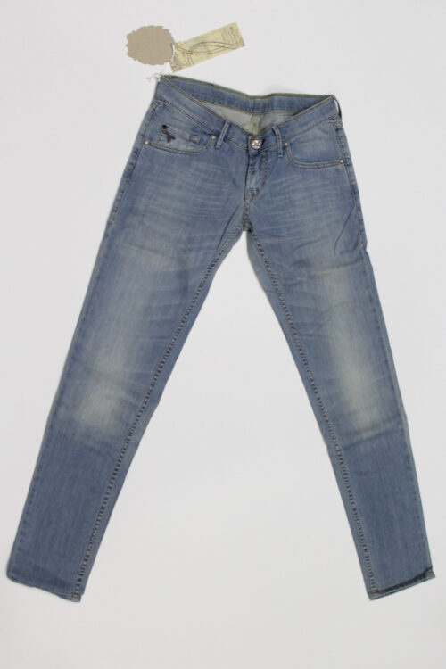 Jeans pantalone donna Construction Zero ANNEL/S SSW311 2440 blu denim chiaro,elasticizzato, tg 30 (44) chiusura zip