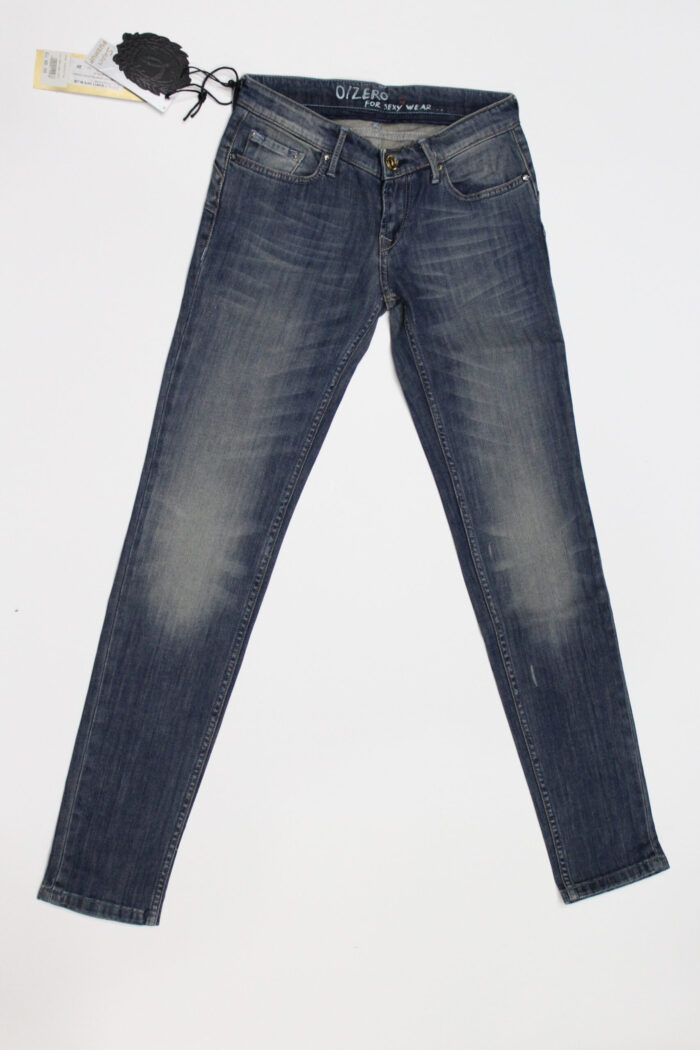 Jeans pantalone donna Construction Zero SAMELY SW611 2476 blu denim, elasticizzato, tg 27 (41) chiusura zip