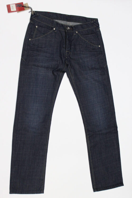 Jeans pantalone uomo Rifle 90380-79NHS blu denim scuro,elasticizzato, tg 33 (47), chiusura zip