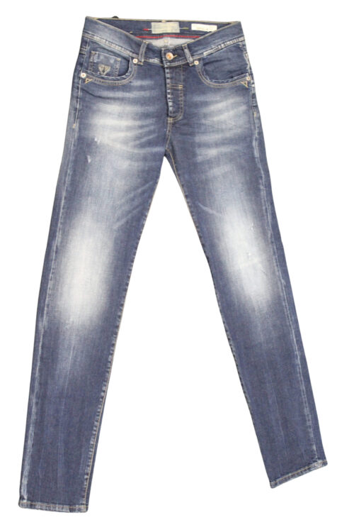 FIFTY FOUR jeans uomo Super Slim con bottoni art Staff 00 J341 tg 32/46 blu denim