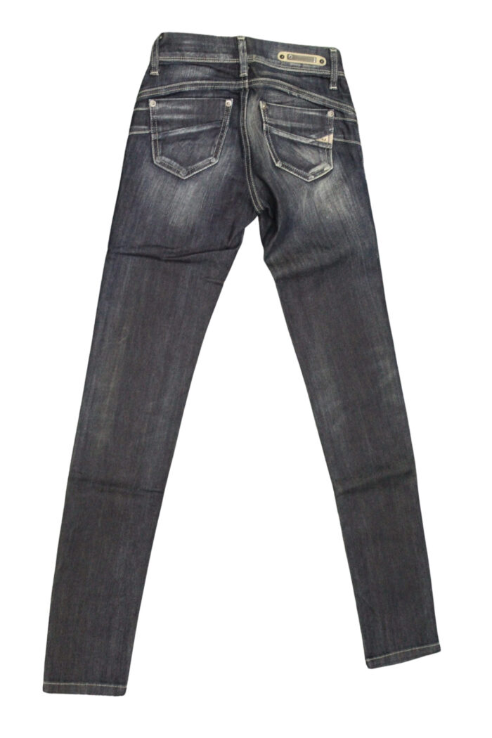 MELTIN POT jeans donna vestibilità skinny art MonieD1444UK125 24/38 blu black scuro denim