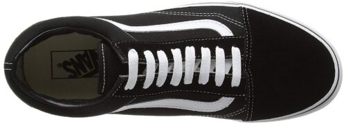Vans Old Skool Leather Sneakers basse Unisex Adulto, Nero (Black/White) dall'alto