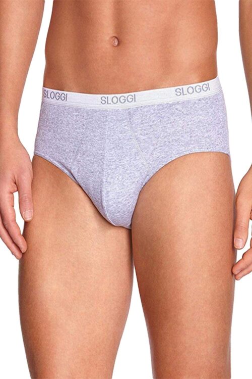 Sloggi intimo uomo slip medio confezione 2 pezzi nero comfort Basic 10020412-003