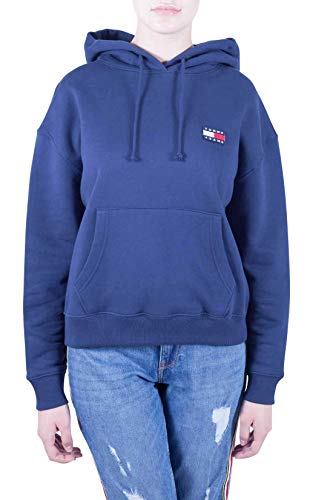 Tommy Jeans Donna - Felpa Oversize in Cotone Blu - Taglia M