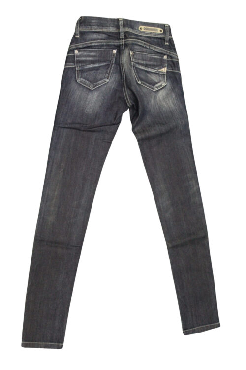 MELTIN POT jeans donna vestibilità skinny art MonieD1444UK125 25/39 blu black scuro denim