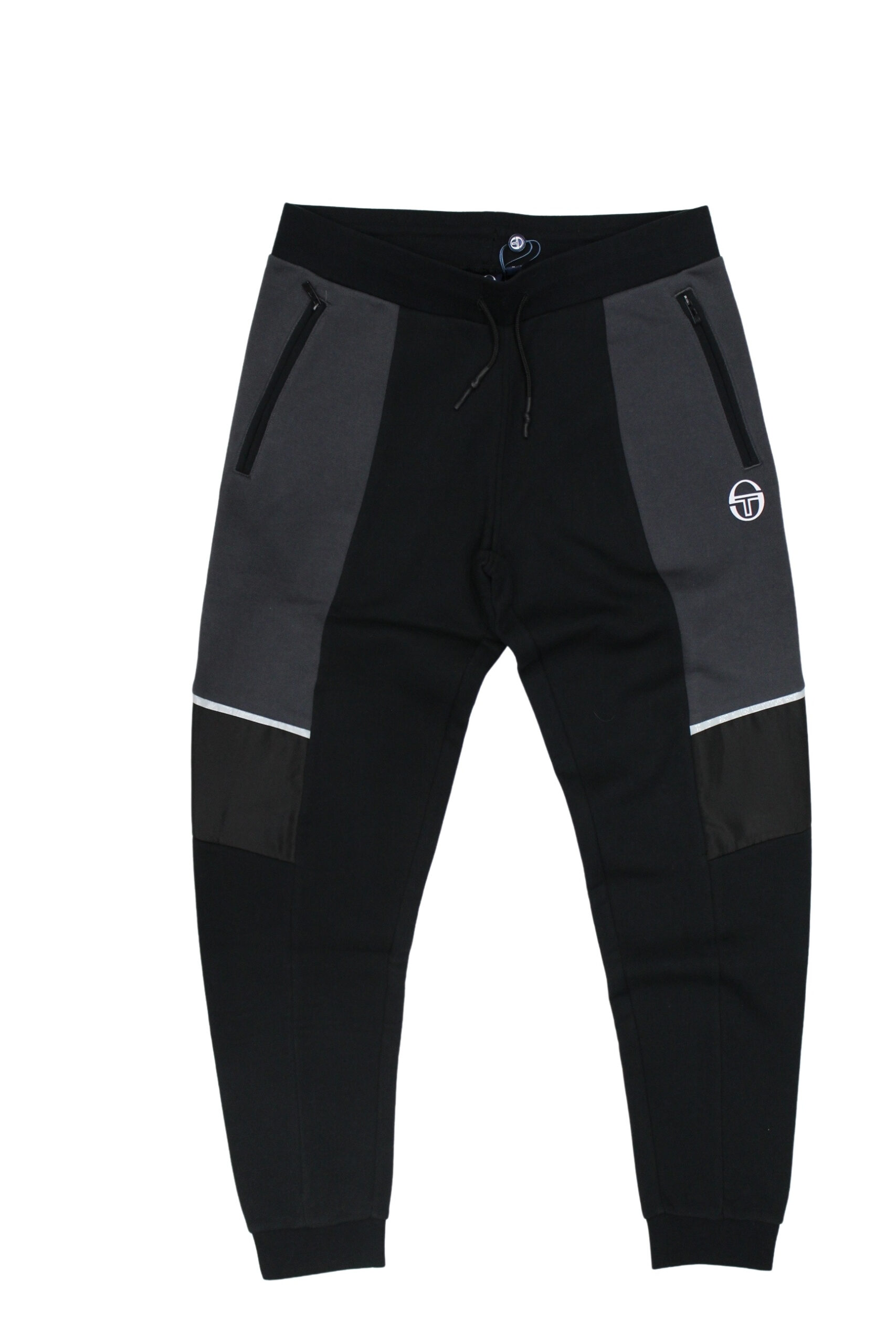 Sergio Tacchini pantalone uomo tasche con zip art 38284 tg XL Nero Grigio