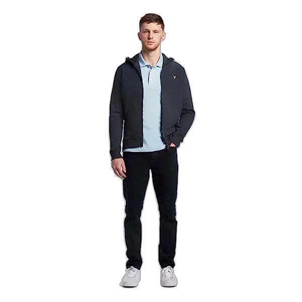 Lyle & Scott Uomo Felpa con Cappuccio E Zip in Jersey Softshell - immagine 2