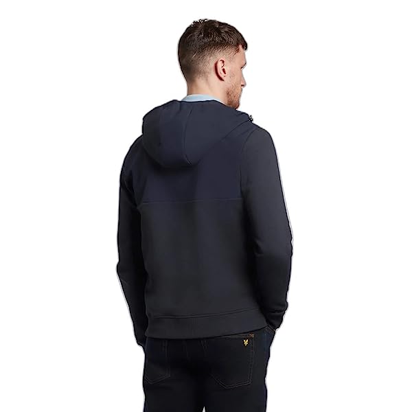 Lyle & Scott Uomo Felpa con Cappuccio E Zip in Jersey Softshell - immagine 3