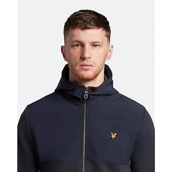 Lyle & Scott Uomo Felpa con Cappuccio E Zip in Jersey Softshell - immagine 4