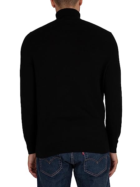 Lyle & Scott Uomo Maglia Collo Alto, Nero - immagine 3