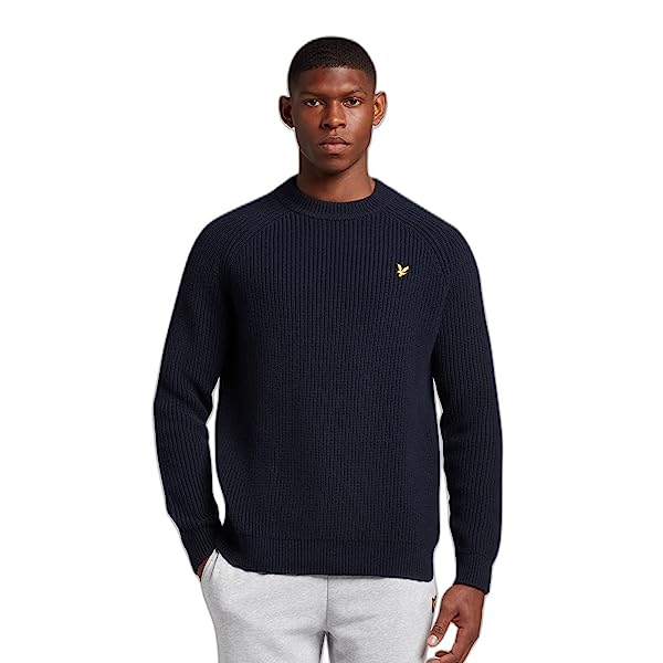 Lyle & Scott Uomo Maglione con Collo A Lupetto in Punto Shaker