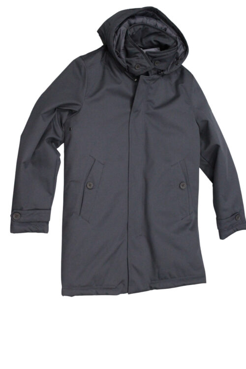 DOUBLE EIGHT Trench Cappotto Uomo con cappuccio staccabile art JOKE8 tg L Blu