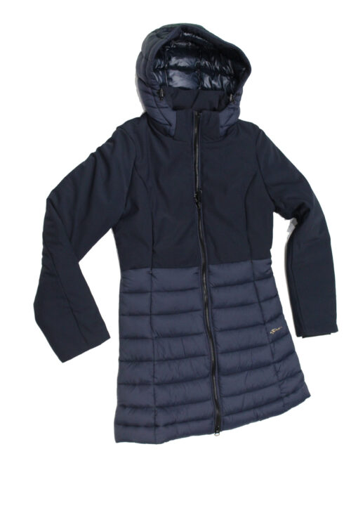 TREZ Giaccone donna con cappuccio staccabile mod JETTY-1001 tg S Blu
